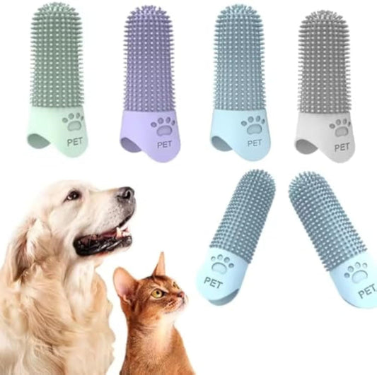 360 Angle Pet Finger Toothbrush For Small Medium, And Large Dogs Improve Oral Health And Freshen Breath