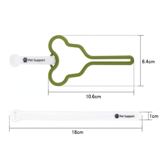 Pet Poop Bag Holder Hands-free Fixed Clip Dog Walking Cleaning Supplies Pet Cat Dog Poop Bag Dispenser Velcro Color Random