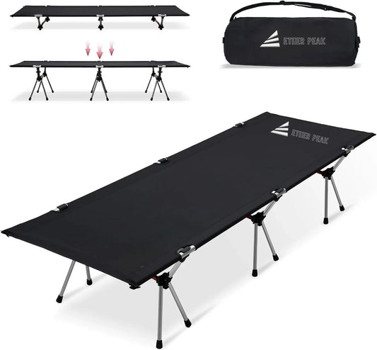 KTX-355667 Heavy Duty Portable Folding Camping Cot for Outdoor Use, Compact and Easy to Set Up Stretchers