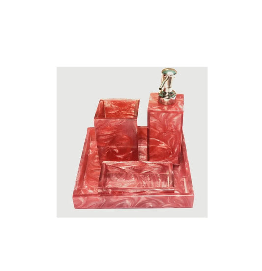 KTX-481683 Resin Bathroom Set with Toothpaste, Soap, and Lotion Dispensers - Custom Size Available