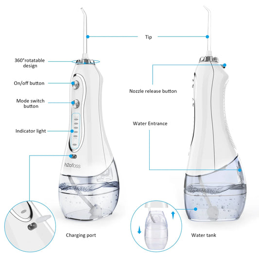 KTX-635219 Cordless Water Flosser for Effective Teeth Cleaning and Whitening