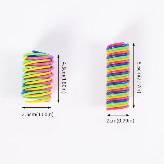 KTX-456915 Interactive 4-Piece Durable Plastic Spiral Spring Toy for Cats