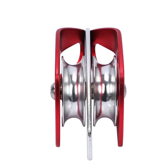 KTX-912723 Aluminium Double Pulley for Climbing and Lifting in Outdoor Activities