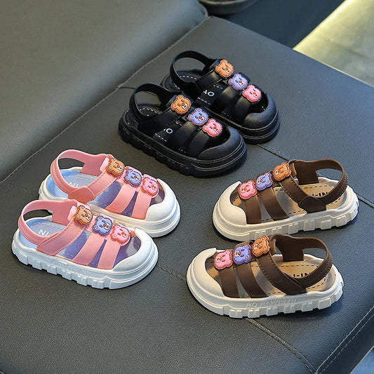 KTX-755155 Comfortable Design New Cute Kids' Sandals Summer Soft Sole Slippers Lightweight Fashion Flat Casual Sandals