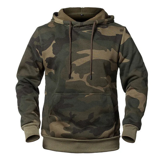 KTX-522323 European American Fashion Brand Men's Long Sleeve Hooded Jacket Autumn Winter Camouflage Sweater Heat Transfer Fleece Hoodie