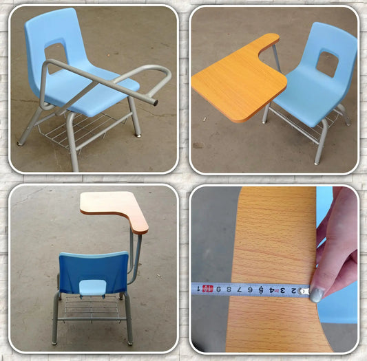 KTX-564883 Modern Folding Plastic Chair with Student Desk for Lecture Halls and Training Sessions
