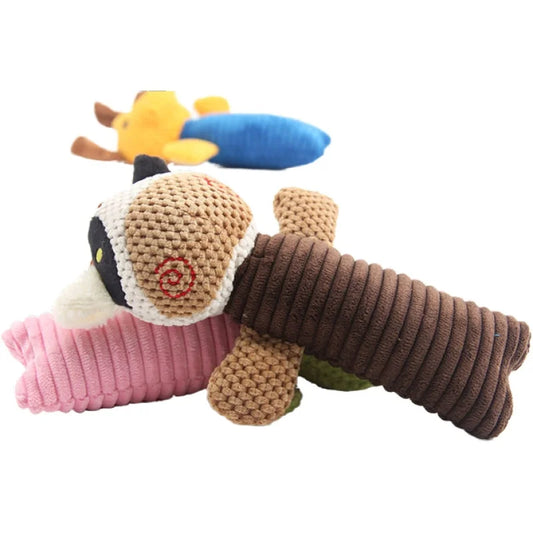 KTX-258003 Soft Interactive Squeaky Dog Chew Toys Set for Aggressive Chewers