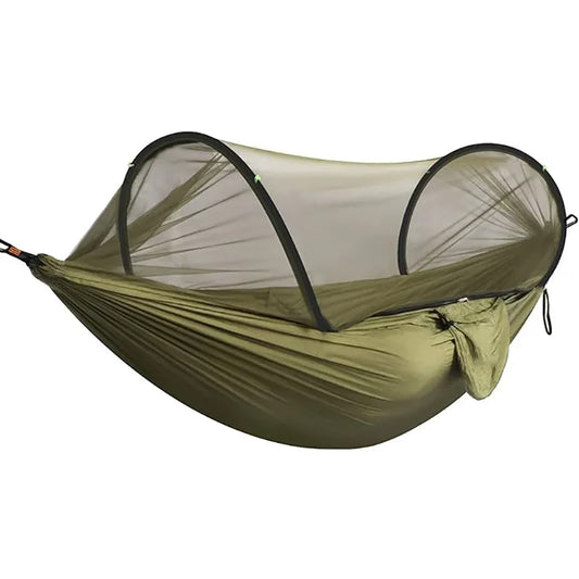 KTX-568083 Full-Automatic Outdoor Camping Hammock with Mosquito Net, Anti-Mosquito Nylon Cloth, Available in Single and Double Sizes