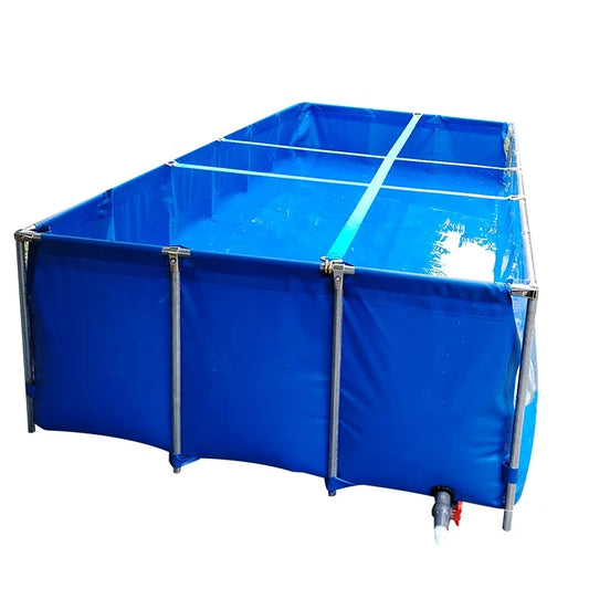 KTX-044947 Foldable Outdoor Rectangular Pool with Aeration System for Shrimp and Koi养殖