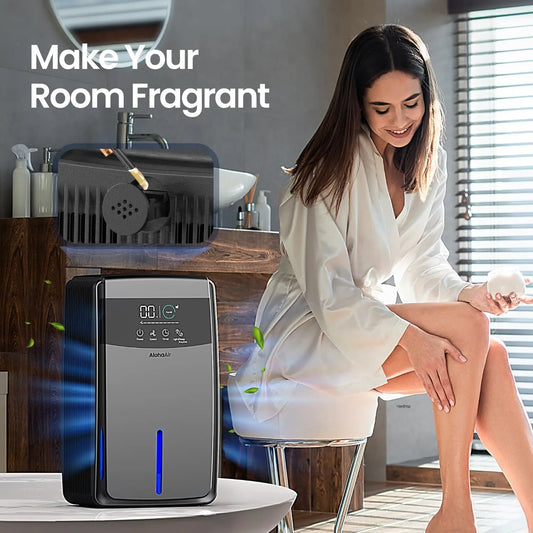 KTX-865299 95 oz Compact Home Dehumidifier with 7-Color Night Light for Bedroom and Bathroom