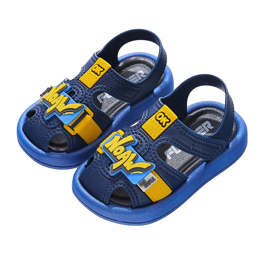 KTX-918995 Stylish and Comfortable Summer New Girls' Sandals with Soft Non-Slip Bottom, Unique Textured Beach Sandals for Children