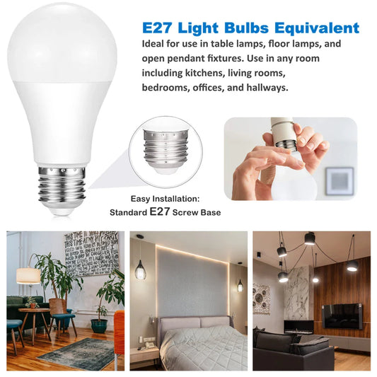 KTX-686803 LED Bulbs A60 E27 - Super Bright 5W to 18W with Multiple Colour Temperatures (3000K, 4000K, 6500K)