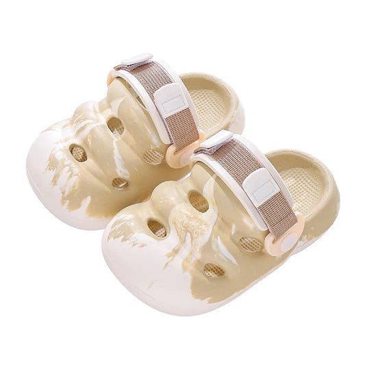 KTX-689619 Summer Wholesale Cute Leather Casual Shoes with Stock Availability Soft Sole Non-Slip Cartoon Baby Buckle Toddler Sandals
