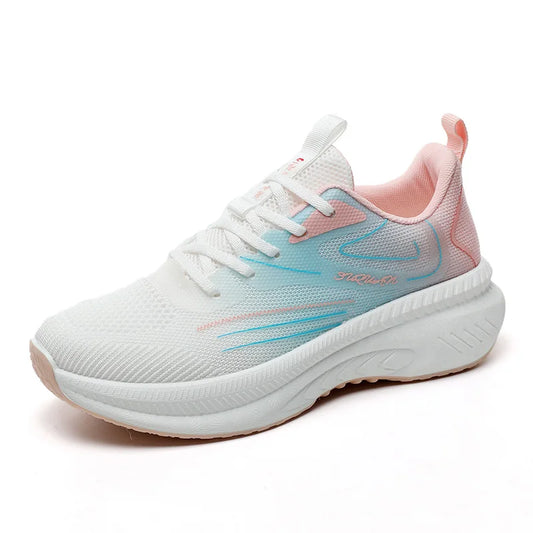 KTX-983379 K2506 New Women's Shoes Summer Mesh Shoes Breathable Thick Sole Elevated Casual Sports Women's Shoes