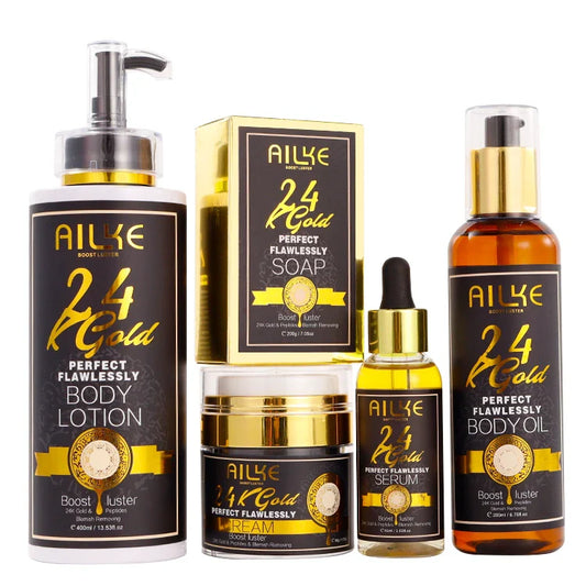 KTX-391187 Customisable 24K Gold Moisturising Face Care Set with Papaya Extract for Melasma and Dark Spot Treatment