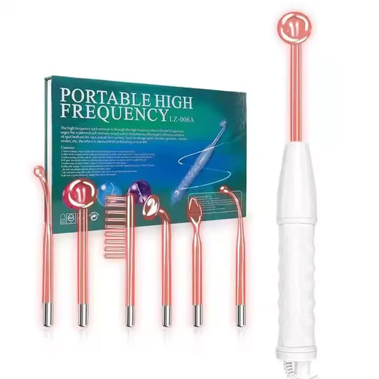 KTX-472531 Portable High Frequency Facial Wand Machine with 4 Electrodes for Skin Rejuvenation and Acne Treatment