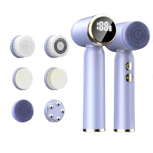 KTX-374227 Custom Multifunctional Electric Face Cleaning Brush and Facial Massager for Deep Cleansing and Exfoliation