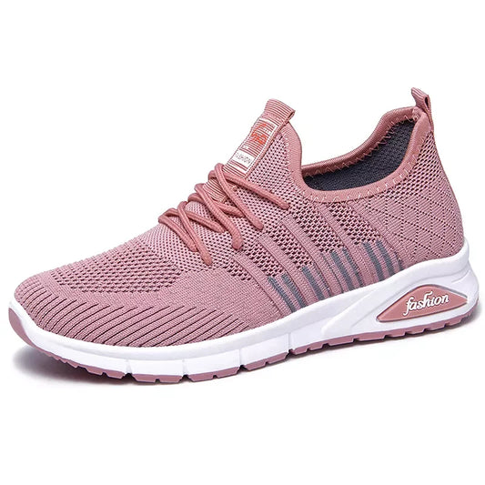 KTX-869267 A09 Women's Lace up Lightweight Tennis Shoes Women Breathable Sports Shoes Women Flats Non Slip Shoes
