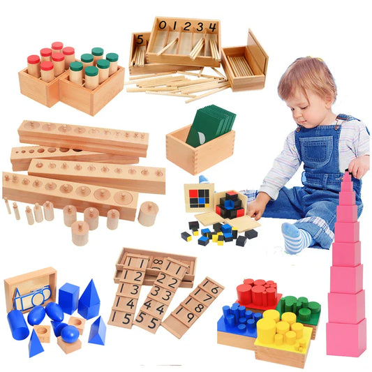 KTX-034003 Premium Wooden Montessori Educational Box Set for Kids 24 Months and Up