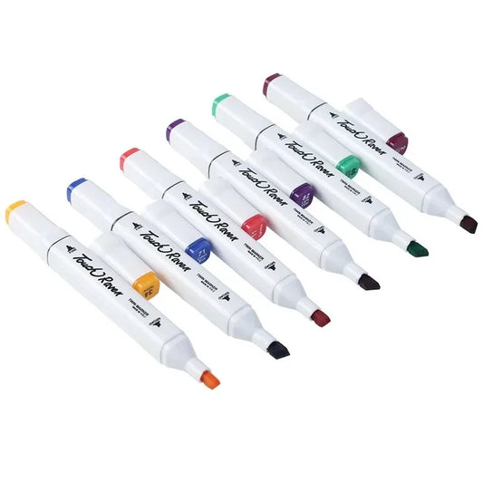 KTX-427219 Alcohol Based Dual Tip Sketch Marker Pens - 48 Colour Artist Drawing Set