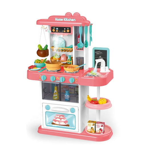 KTX-015123 Children's Kitchen Playset with Spray and Circulating Water, 72Cm Cooking Toy for Ages 2-13