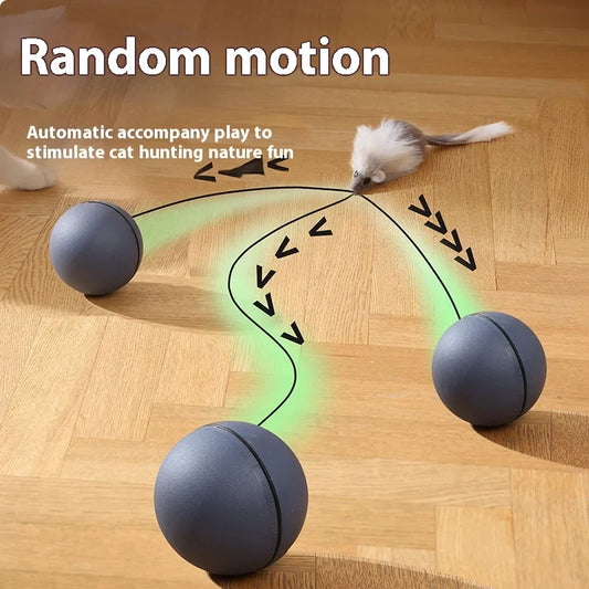 KTX-293075 Automatic Rolling Electric Cat Toy – Interactive Self-Entertainment, Bite-Resistant Design