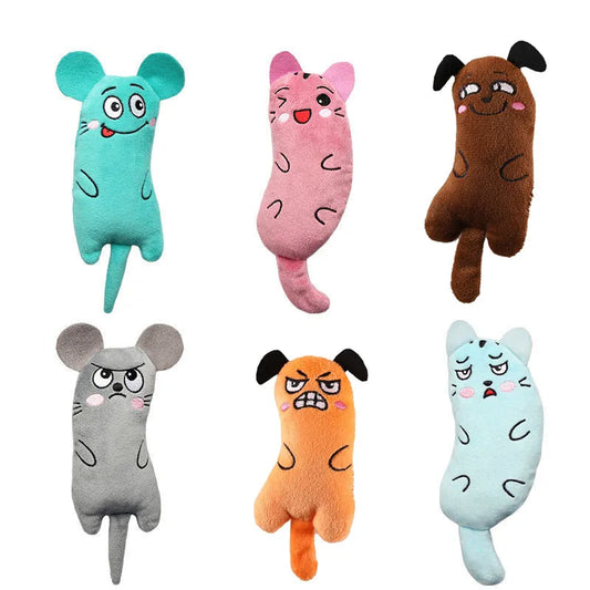 KTX-424147 Catnip Plush Interactive Mouse Toy for Cats - Assorted Colours Available
