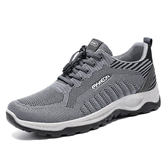 KTX-033107 B-8866 Men's Sneakers Running Shoes Knitted Upper Shock-absorbing Non-slip Light Breathable Walking Casual Shoes