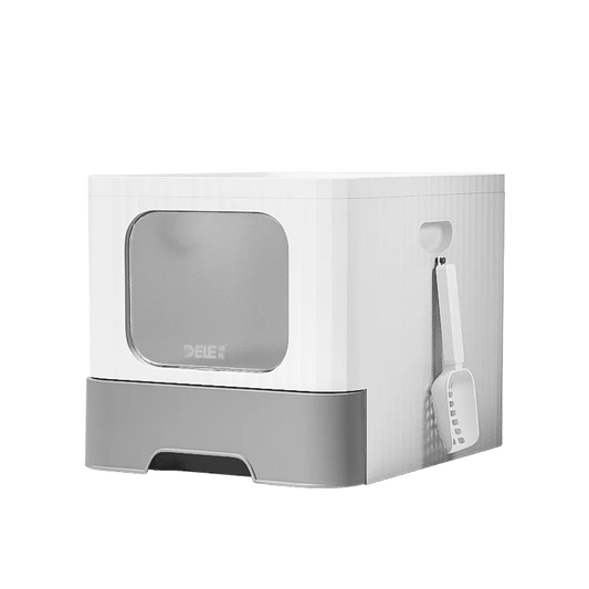 KTX-422995 Extra Large Foldable Enclosed Cat Litter Box for Cats – Convenient and Space-Saving Design