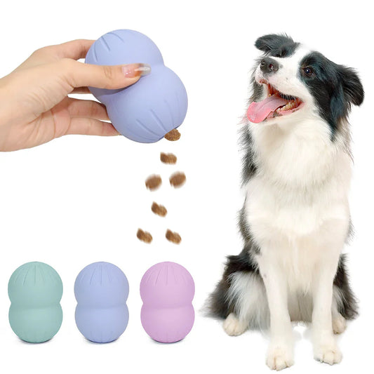 KTX-044435 Tough Natural Rubber Figure Eight Dog Toy – Anxiety Reliever and Treat Dispenser