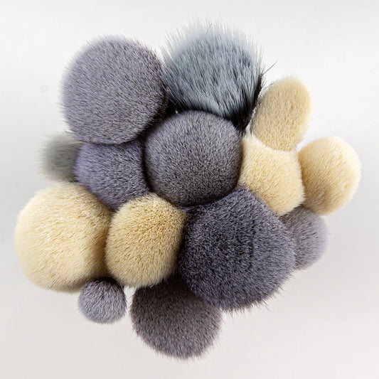 KTX-701907 30-Piece Synthetic Hair Makeup Brush Set for Powder and Foundation Application