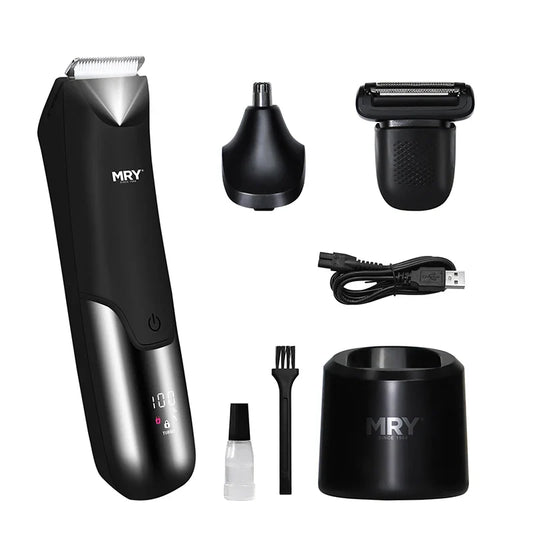 KTX-045395 Custom Logo Waterproof Cordless Trimmer - 3 in 1 Body and Groin Groomer for Men