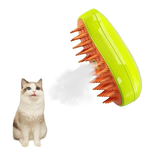 KTX-685139 3-in-1 Rechargeable Pet Hair Massage Brush with Steam Spray for Dogs and Cats