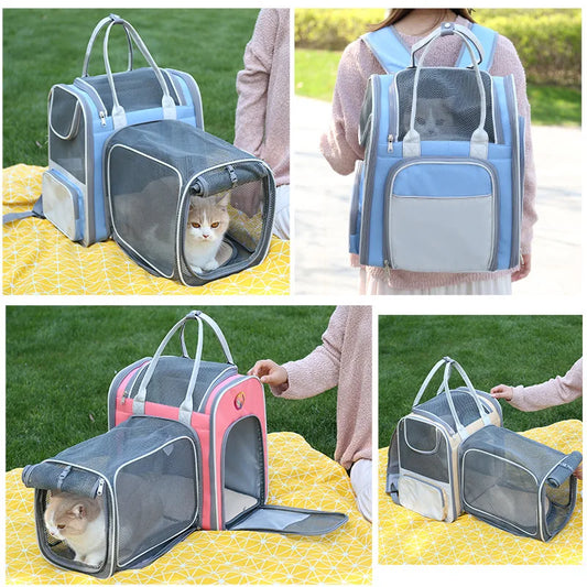 KTX-750675 Airline-Approved Portable Pet Carrying Backpack for Dogs and Cats - Custom Travel Pack