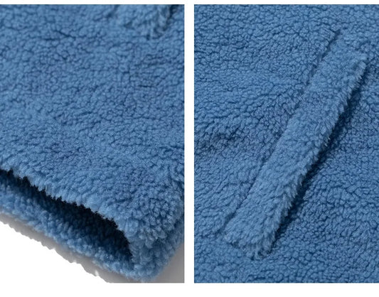 KTX-570899 Men's Lamb Fleece and Thick Cotton Stand Collar Puffer Jacket Winter Clothing Jacket for Men Men's Jackets