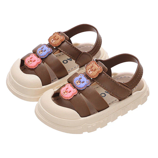 KTX-755155 Comfortable Design New Cute Kids' Sandals Summer Soft Sole Slippers Lightweight Fashion Flat Casual Sandals