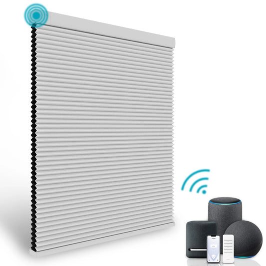 KTX-009427 Automatic Electric Blackout Honeycomb Cellular Cordless Pleated Window Blinds