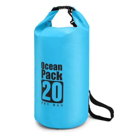 KTX-207635 Lightweight Waterproof PVC Outdoor Dry Bag - 20L Foldable Design for Sports and Hiking