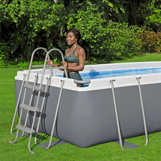 KTX-176019 Large Rectangular Steel Frame Swimming Pool for Outdoor Use
