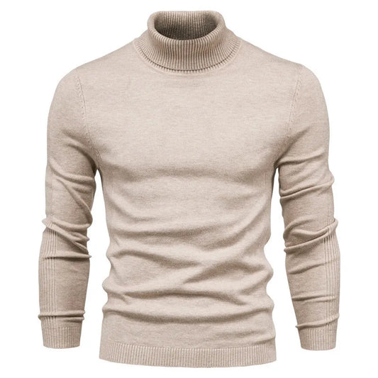 KTX-391251 Men Sweater Fall and Winter Men's Pullover Shirt New Bottoming Shirt Slim High Neck Casual Knit Sweater Thread Sweater
