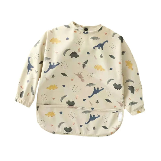 KTX-261331 Long Sleeve Waterproof Baby Eating Bib OEKO Tex 100 Standard