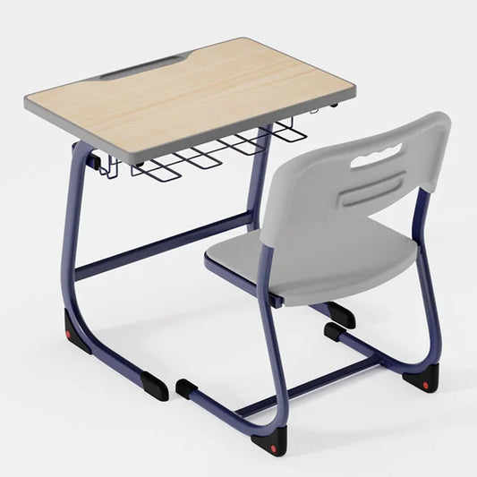 KTX-418003 Modern Steel Student Desk and Chair Set for Classroom and Home Office Use