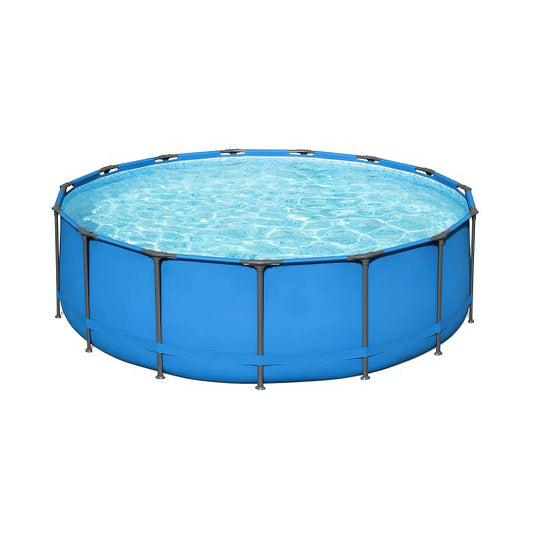 KTX-750035 Large Blue Above Ground Swimming Pool for Families - Durable PVC Material, Easy Assembly, Outdoor Fun