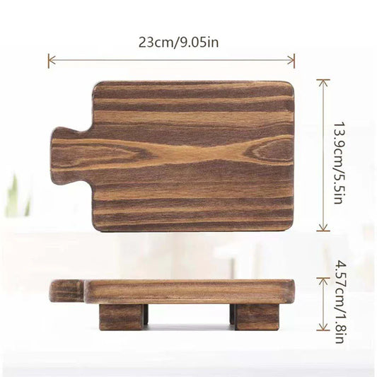 KTX-071507 Plain Wooden Soap Dish for Bathroom and Toilet Use