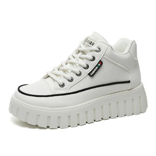 KTX-737043 ZY12262 New Versatile Board Shoes Autumn Pinecake Sole Student Thick Sole Elevated Fashion Casual Shoes