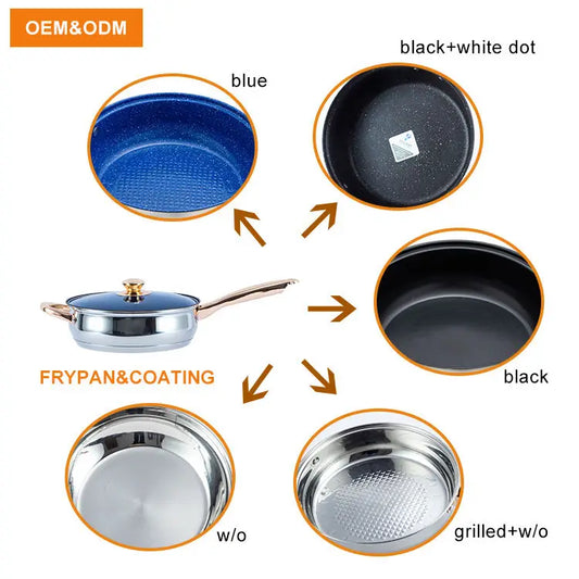 KTX-539603 12-Piece Non-Stick Aluminium Cookware Set with Stainless Steel Utensils