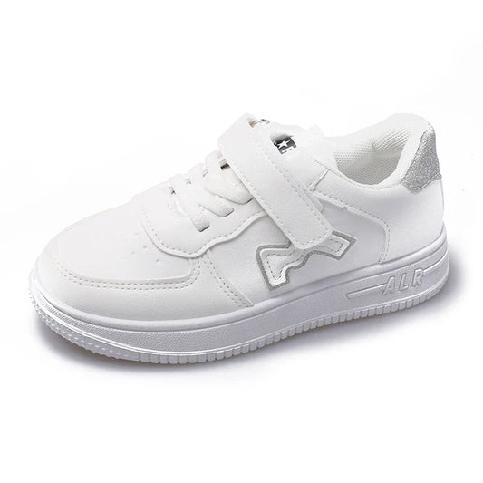 KTX-410515 2025 Children's Casual Sneakers White Shoes for Boys and Girls Non-slip Soft-soled Sports Running Shoes