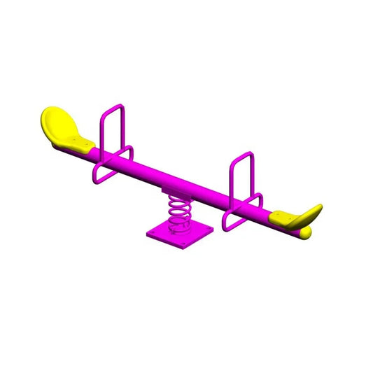 KTX-134611 Kids Outdoor Seesaw Set - Durable Plastic and Steel Playground Equipment