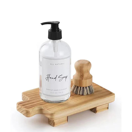 KTX-071507 Plain Wooden Soap Dish for Bathroom and Toilet Use