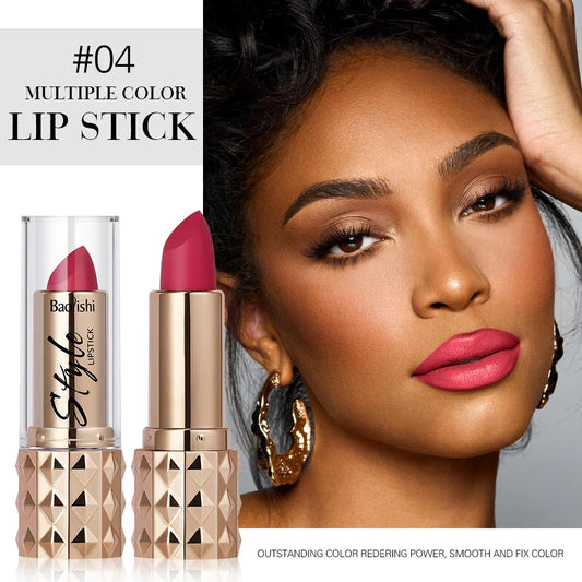 KTX-456723 Matte Rose Lipstick and Non-Stick Velvet Cup Lip Gloss Set - Vegan, Moisturising, Waterproof, MSDS Certified